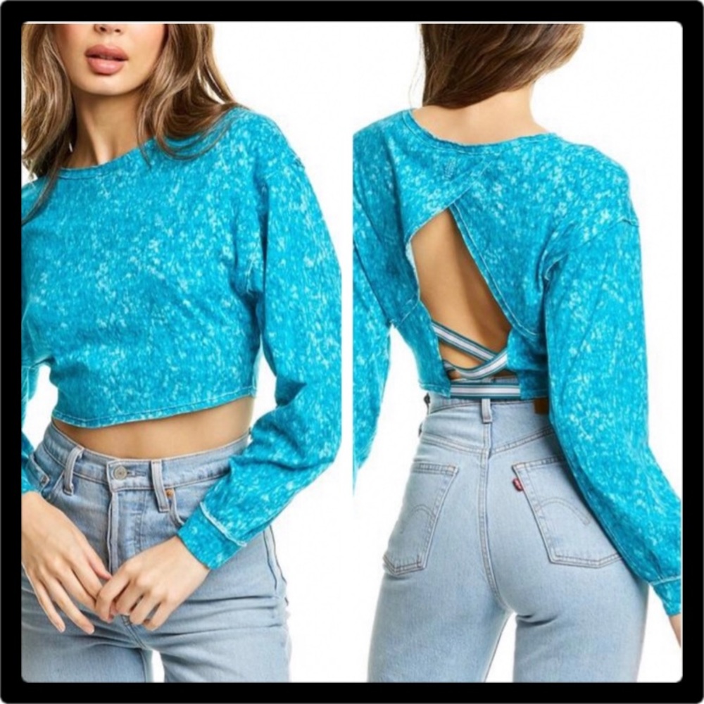 ❤️❤️ NWOT❤️Free People Movement Backstage Printed Long-Sleeve Large❤️